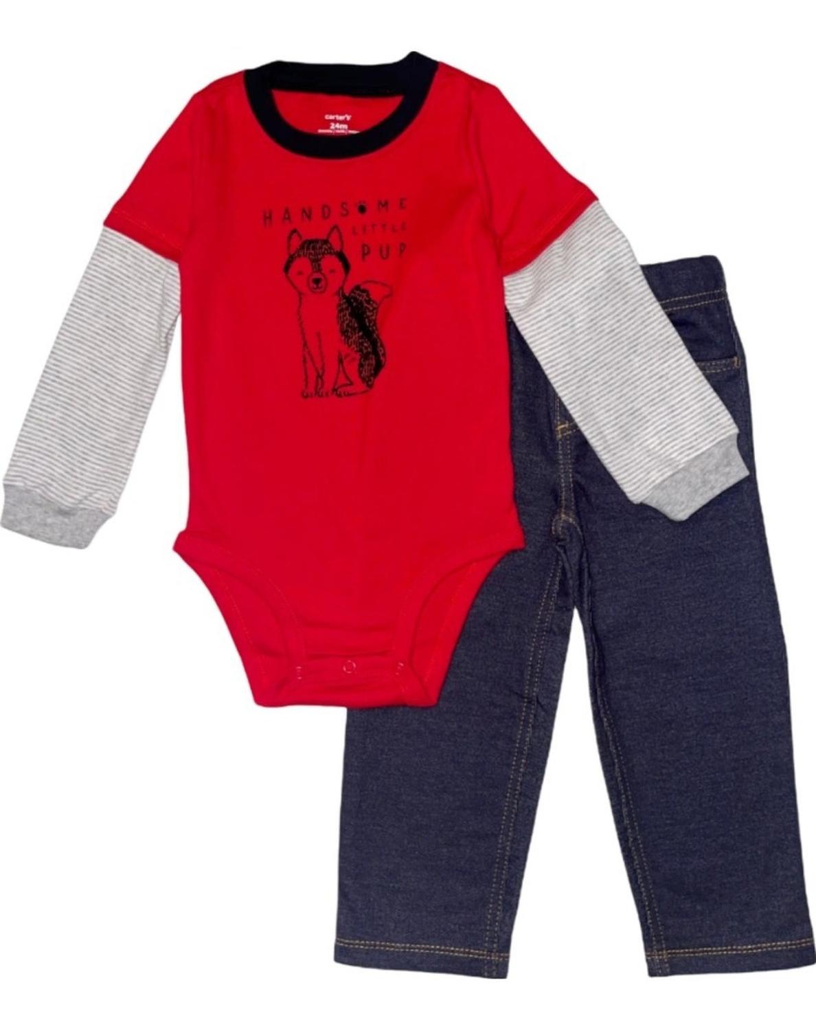 Conjunto Bebe Set 2 Piezas Manga Larga. Ropa Carters.