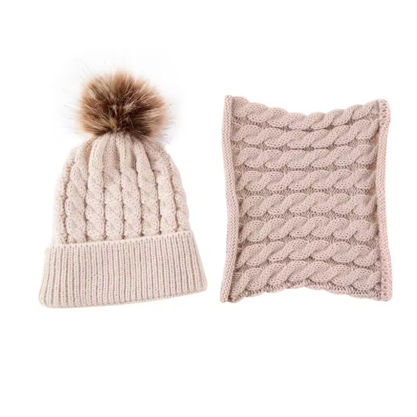 Set de Gorro Infantil Con Cuello Otoño - Invierno