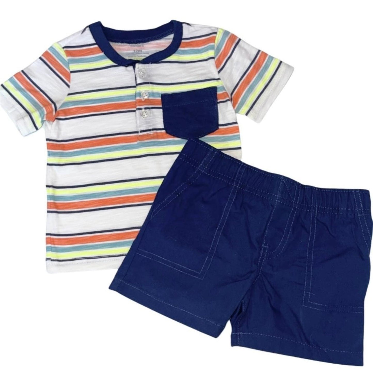 Conjunto Carters Para Niño. Set De 2 Piezas Polera Botones.