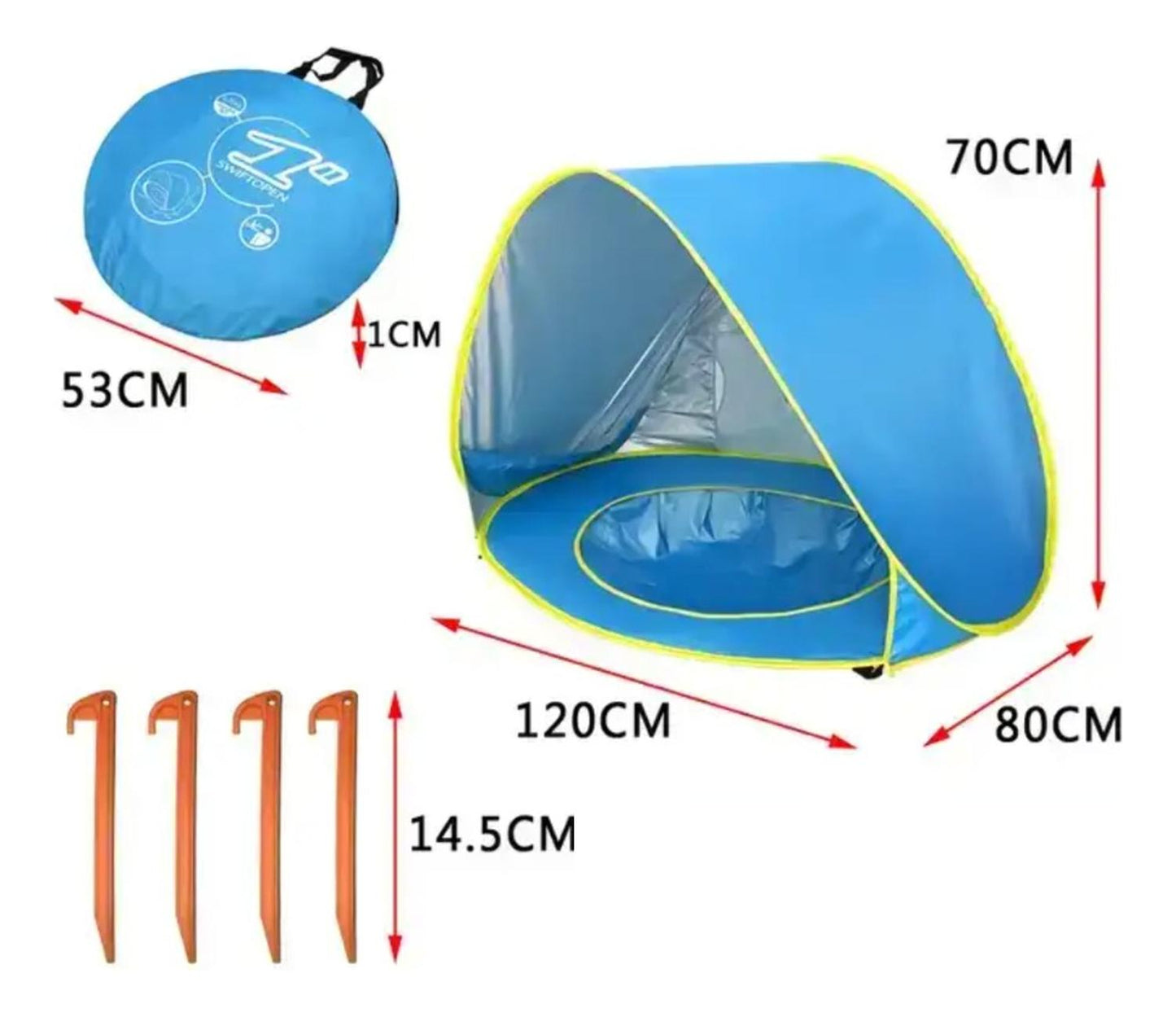 Carpa De Playa Y Piscina Para Bebés Con Protección Solar