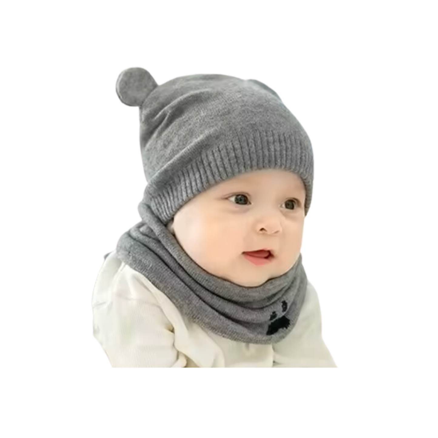 Gorro y Cuello 100% Algodón Para Bebés