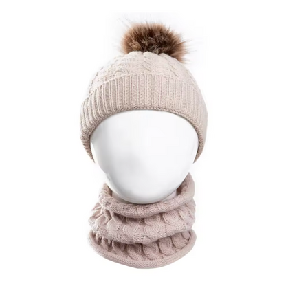 Set de Gorro Infantil Con Cuello Otoño - Invierno