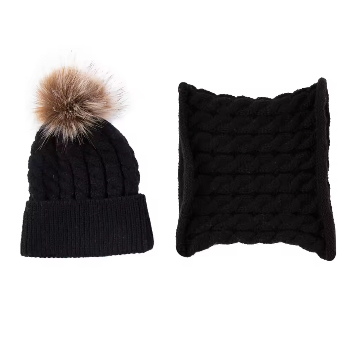 Set de Gorro Infantil Con Cuello Otoño - Invierno