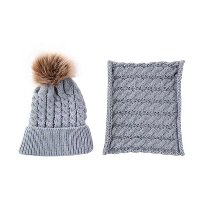 Set de Gorro Infantil Con Cuello Otoño - Invierno