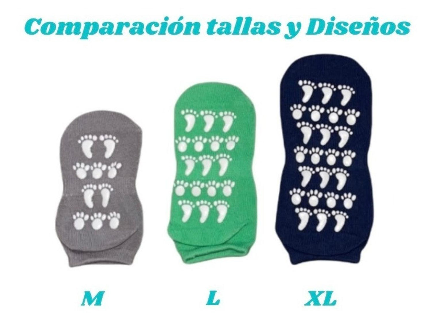 Calcetines Antideslizantes Para Niños Y Adultos Pack 4 Pares