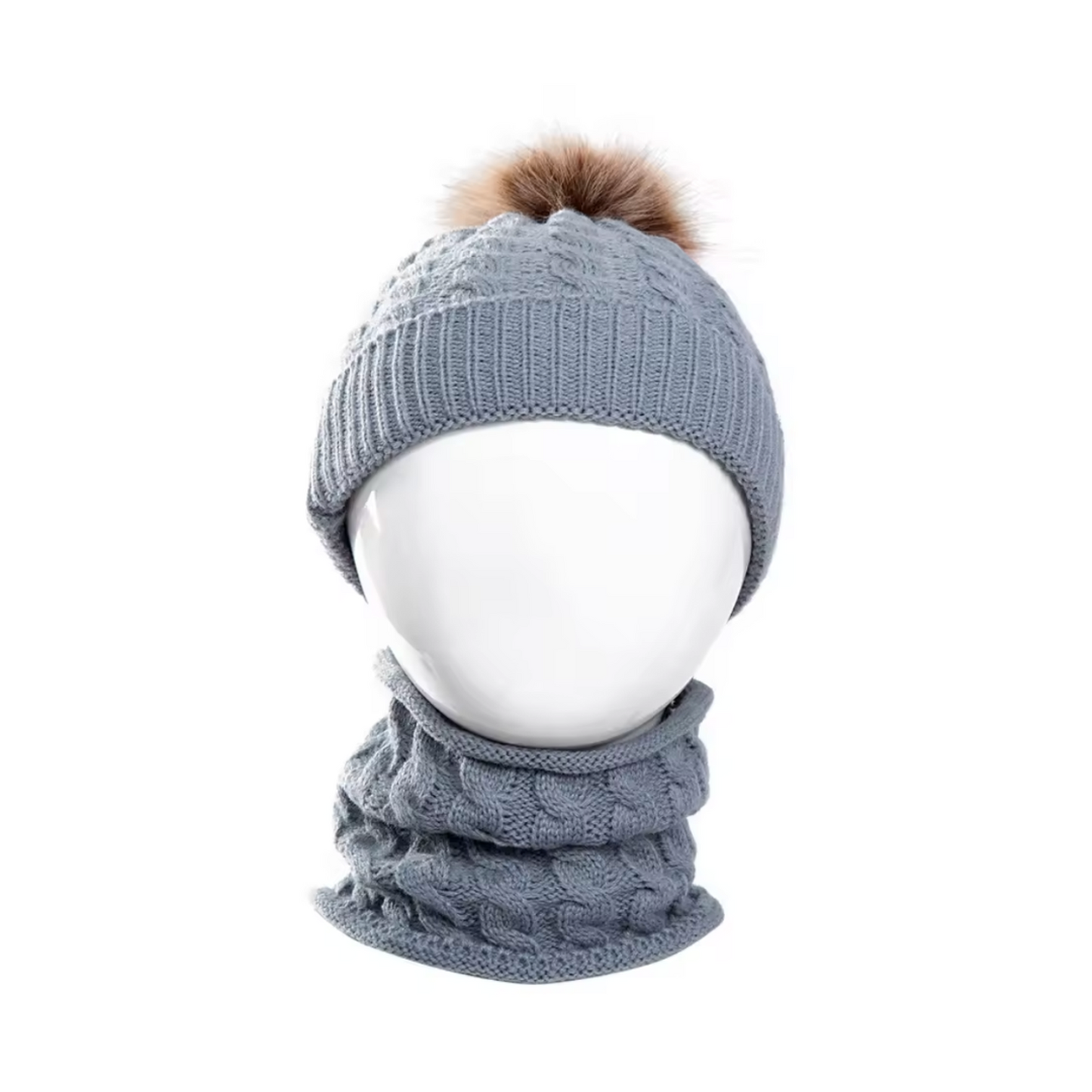 Set de Gorro Infantil Con Cuello Otoño - Invierno