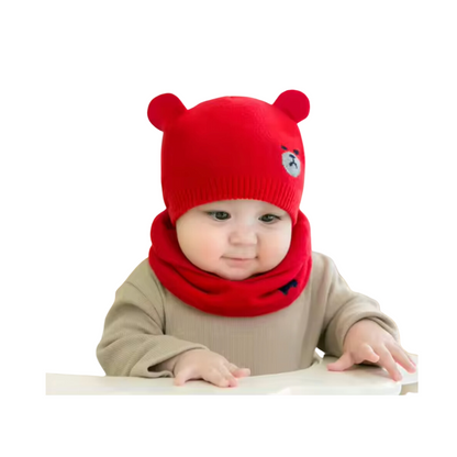 Gorro y Cuello 100% Algodón Para Bebés