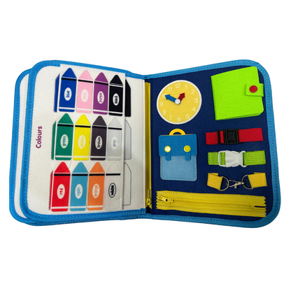 Libro Sensorial Fieltro Con Actividades Estimulación Montessori