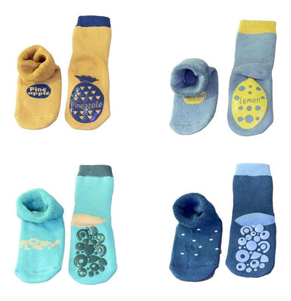 Calcetines Antideslizantes Niños Otoño - Invierno X 4 Pares